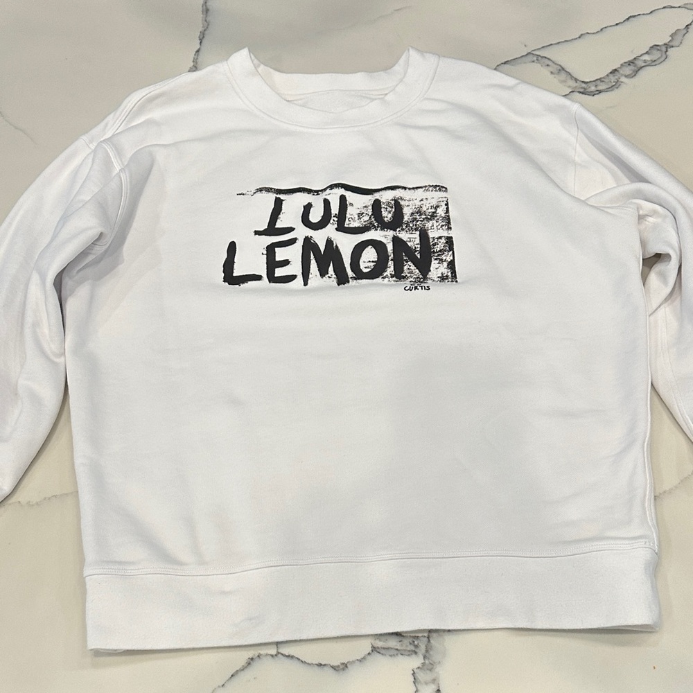 lululemon Ed Curtis White and Black Sweatshirt